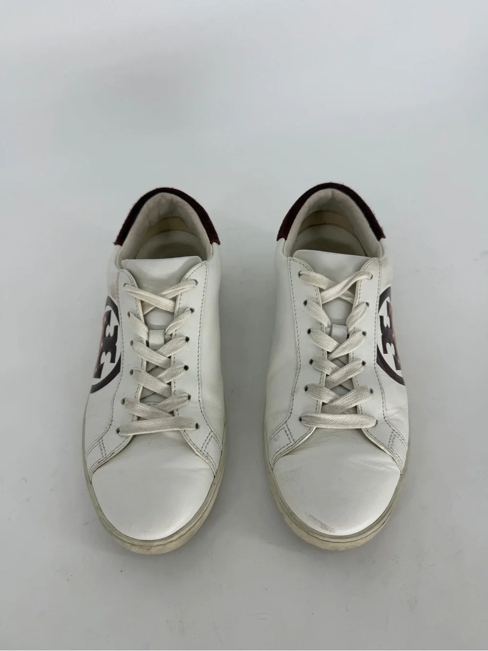 Tory Burch T-Logo Leather Low Top Sneaker Women’s Size 8